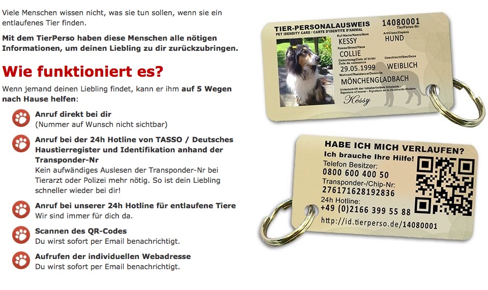 Ein Personalausweis für Ihren Hund.